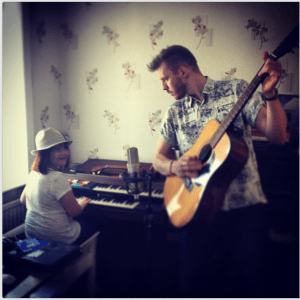 Jamming in my studio with Annie